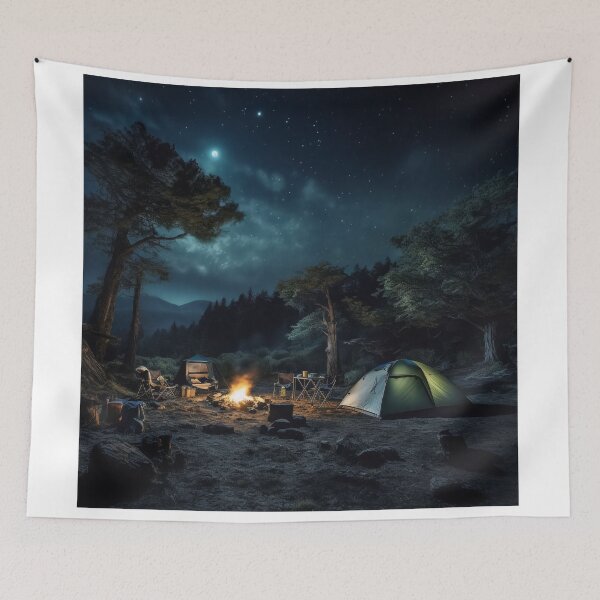 Item preview, The camping night at the open field designed and sold by EternityLoves.