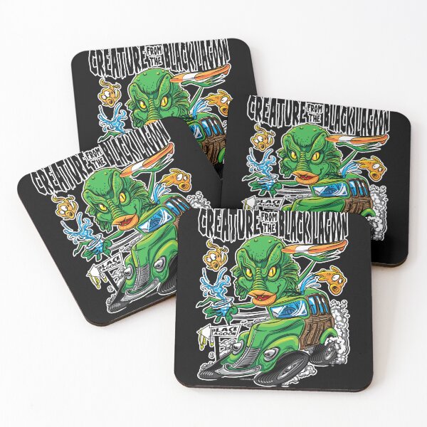 Item preview, Creature from the Black Lagoon Hot Rod Surfboard designed and sold by eShirtLabs.