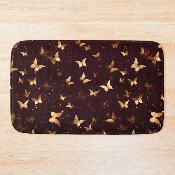 Item preview, Opulent Elegance: Goldleaf Glitter Butterfly and Snowflake Seamless Pattern designed and sold by AlienSkinEyes.