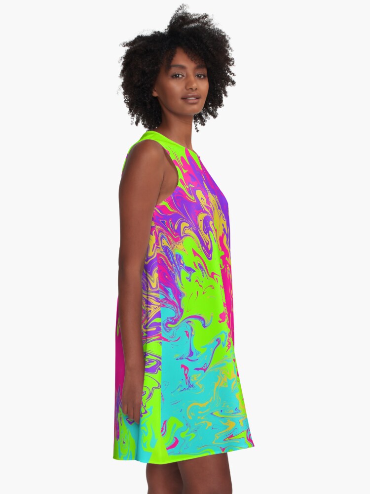 Thumbnail 2 of 4, A-Line Dress, Neon designed and sold by ArtKseniia.