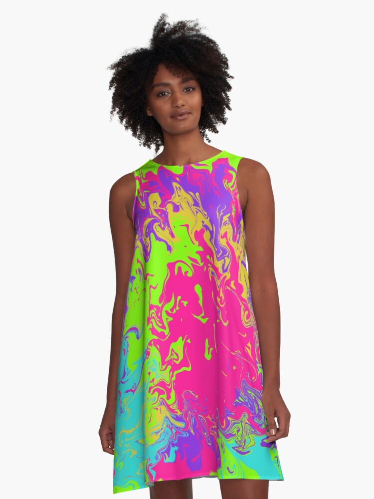 Neon a line dress 2025