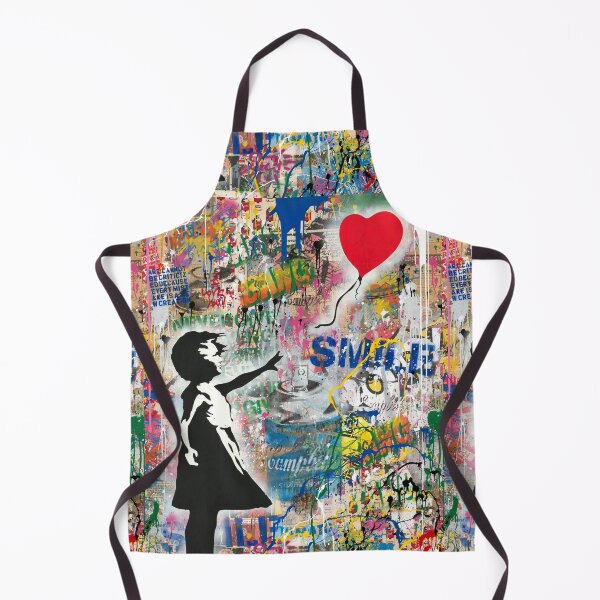 Item preview, Balloon Girl Street Art Mashup Pop Culture Collage designed and sold by Teecha.