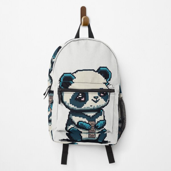 Item preview, Kawaii baby panda eating chocolate pixel art designed and sold by Dr-Kane.
