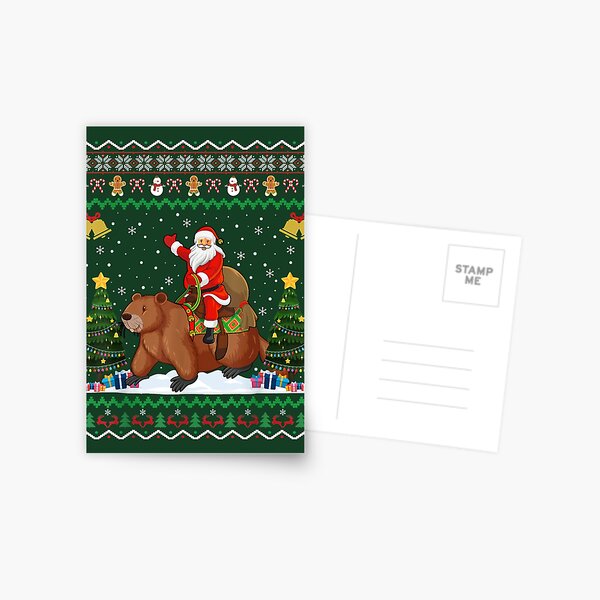 Item preview, Beaver Ugly Xmas Santa Riding Beaver Christmas designed and sold by LOVESWART.