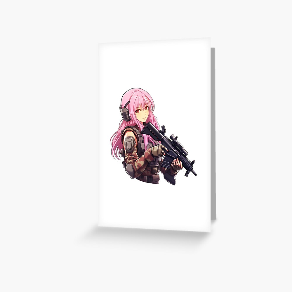 Anime character with brown haired holding rifle, Anime Female Firearm Girls  with guns Manga, Anime, assault Rifle, airsoft, cartoon png | PNGWing