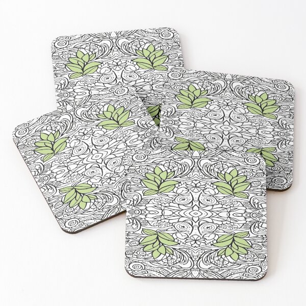 Item preview, Lines with Leaf Accents designed and sold by Simple-Art-work.