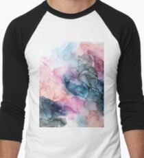 Heavenly Pastels 1: Original Abstract Ink Painting Baseball ¾ Sleeve T-Shirt