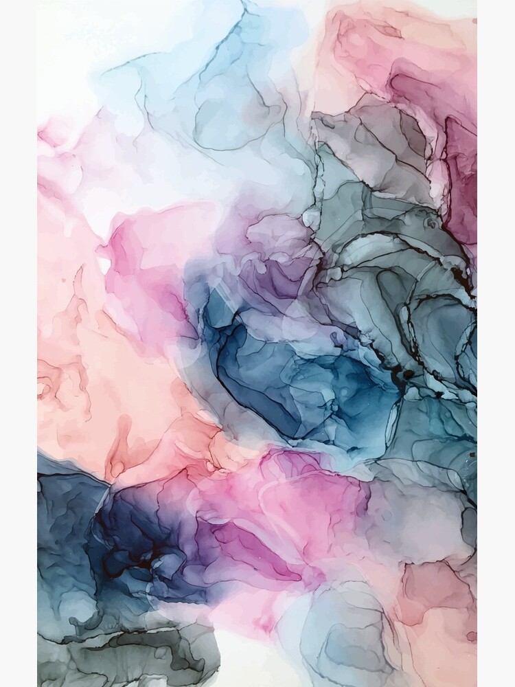Heavenly Pastels 1: Original Abstract Ink Painting by LSchulz19
