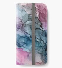 Himmlische Pastelle 1: Original abstrakte Tuschmalerei iPhone Flip-Case/Hülle/Klebefolie