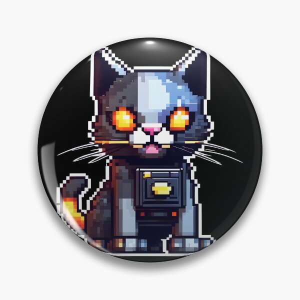 Item preview, Robo Pixel Cat designed and sold by bethdaydreamzz.