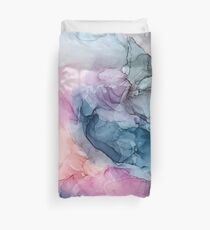Heavenly Pastels 1: Original Abstract Ink Painting Duvet Cover