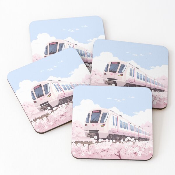 Item preview, Lindo tren pasando por flores de cerezo designed and sold by adamcr.