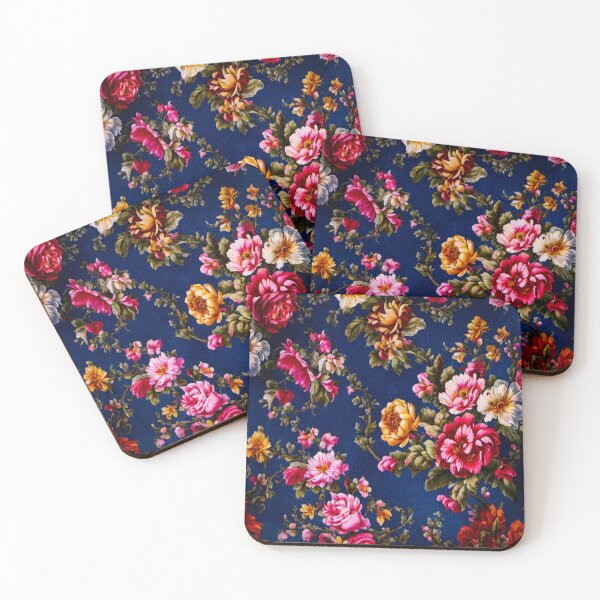 Item preview, Rose Pattern Design in Multi Color with Blue Background designed and sold by Md Rashid  Hasan.