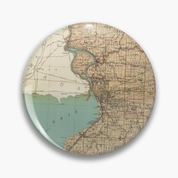 Item preview, Vintage Map of Erie and Niagara County NY (1895) designed and sold by BravuraMedia.