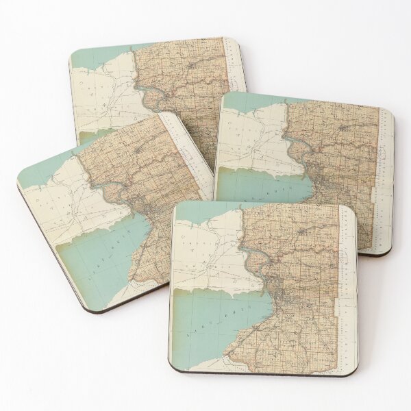 Item preview, Vintage Map of Erie and Niagara County NY (1895) designed and sold by BravuraMedia.