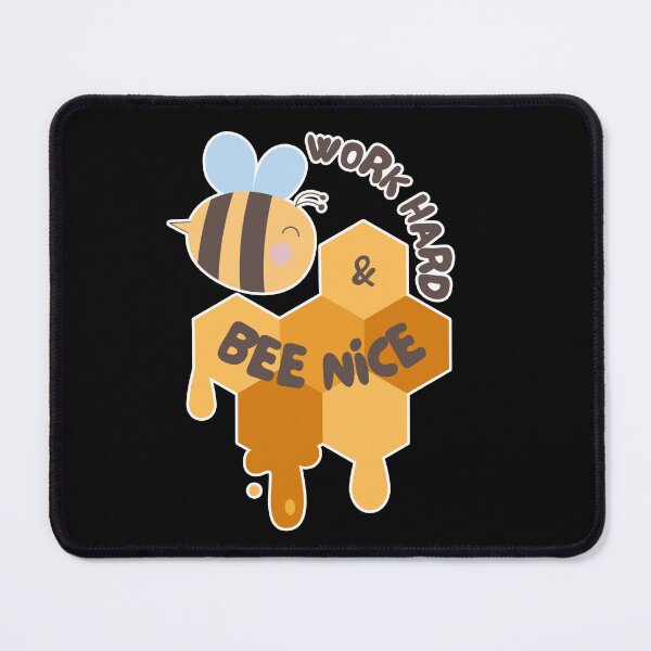 Item preview, Work Hard and Bee Nice | Cute Happy Bee designed and sold by Kimochi-Shop.