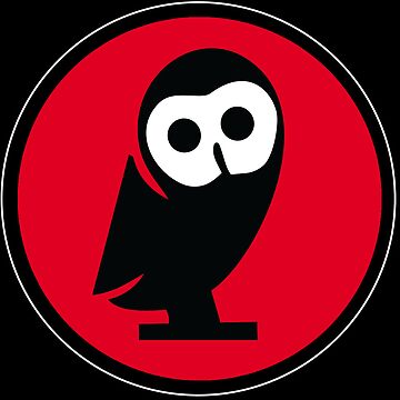 Artwork thumbnail, Red Owl of Minerva in White Circle by T. Polger