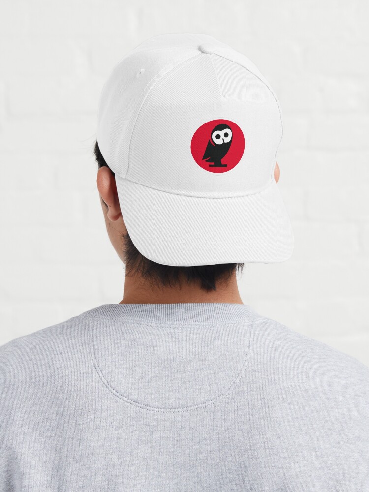Thumbnail 4 of 7, Cap, Red Owl of Minerva in White Circle designed and sold by twpolger.
