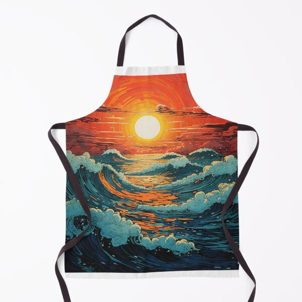 Item preview, Waves and sunset designed and sold by JeNoStudio.
