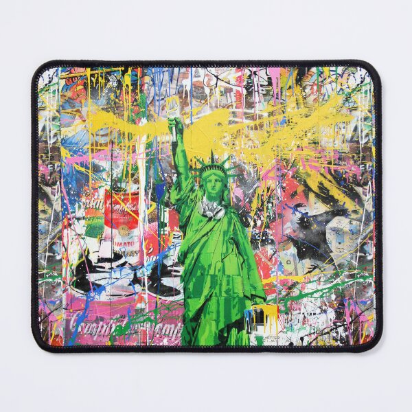 Item preview, Statue Of Liberty Holding Paintbrush Pop Culture Street Art Mashup designed and sold by Teecha.