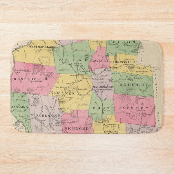 Item preview, Vintage Map of Cheshire County NH (1892) designed and sold by BravuraMedia.