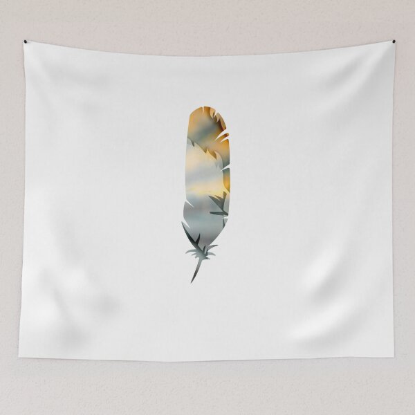 Item preview, Single Yellow Abstract Feather designed and sold by purplerosemary.
