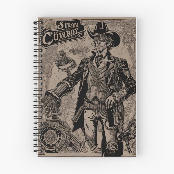 Item preview, Steampunk Cowboy Vintage Poster Style designed and sold by ChefTonyArt.
