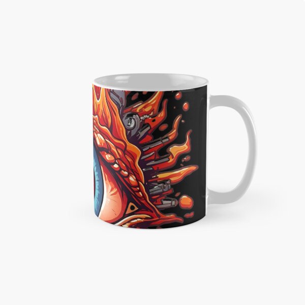 Item preview, Flaming Eyeball Art - Fiery Gaze Captured in Intricate Design designed and sold by ElLocoMus.