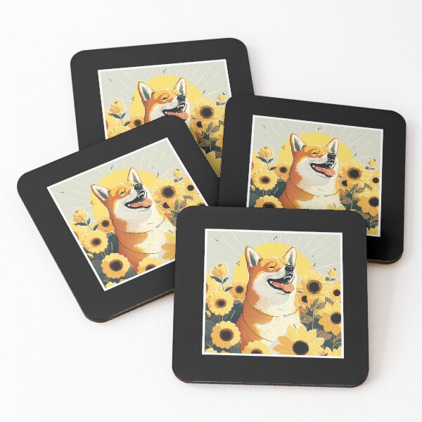 Item preview, Shiba inu dog surrounded by Sunflowers, Dog Lover designed and sold by Logiamerch.