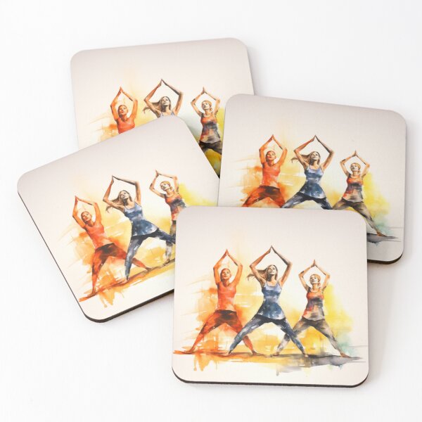 Item preview, Relax yoga movement hand draw water colour designed and sold by Superann8.