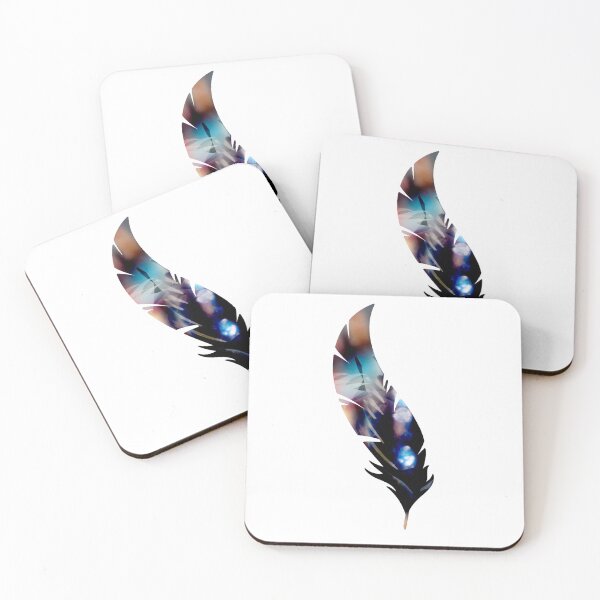 Item preview, Single Jeweled Feather Outlined designed and sold by purplerosemary.