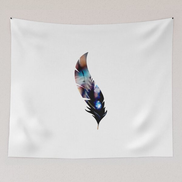 Item preview, Single Jeweled Feather Outlined designed and sold by purplerosemary.