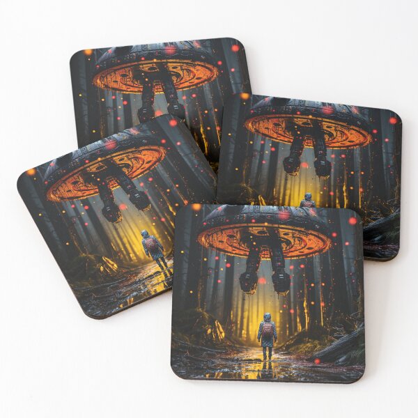 Item preview, Man's Journey by Alien Spaceship in Amber Hues designed and sold by SuperSeries.
