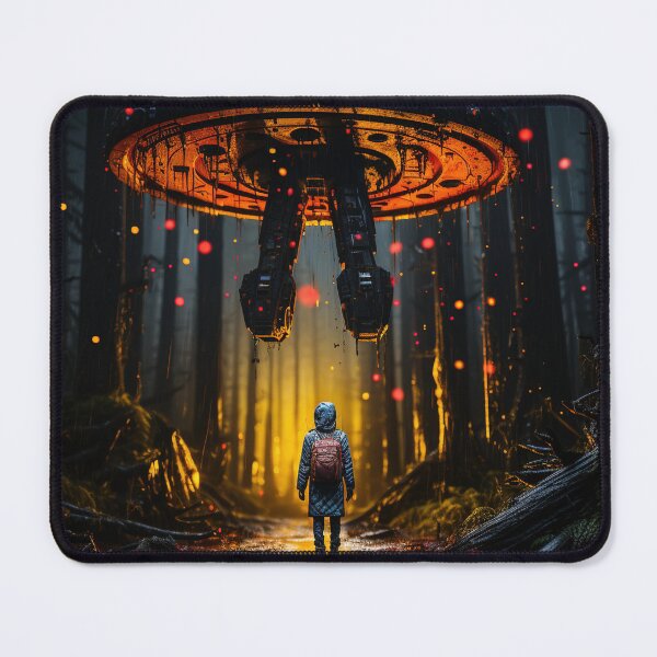 Item preview, Man's Journey by Alien Spaceship in Amber Hues designed and sold by SuperSeries.