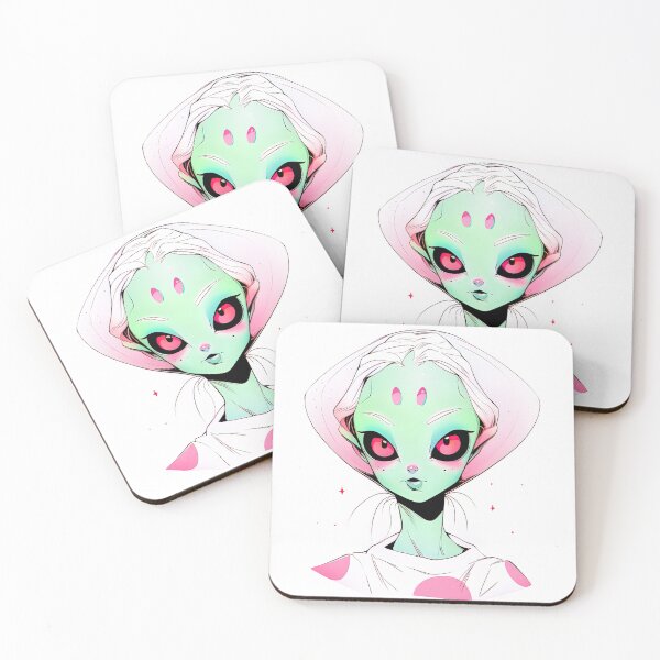 Item preview, Cute Alien Girl Knows What's Up designed and sold by sμ (smew).