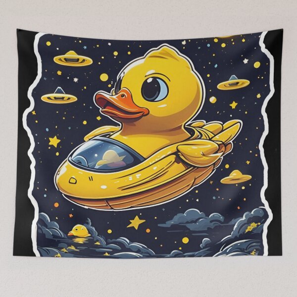 Item preview, Rubber Duck UFO Invasion - A Quirky Galactic Bath Adventure designed and sold by ElLocoMus.