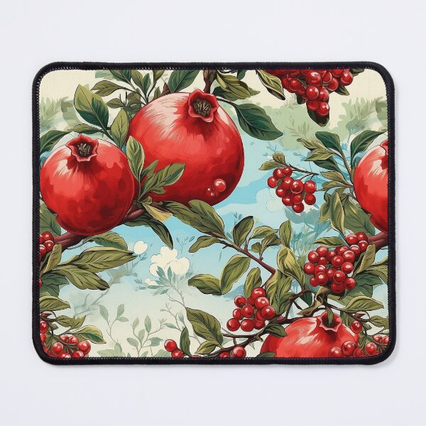 Item preview, Red pomegranates and seeds against the blue sky designed and sold by HausCrafted.