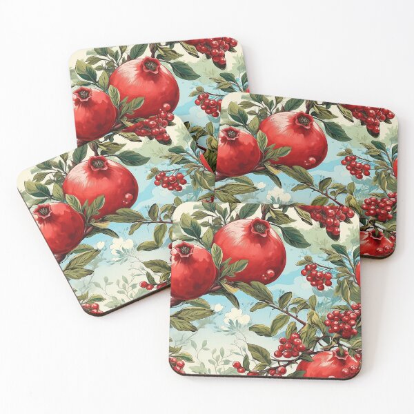 Item preview, Red pomegranates and seeds against the blue sky  designed and sold by HausCrafted.