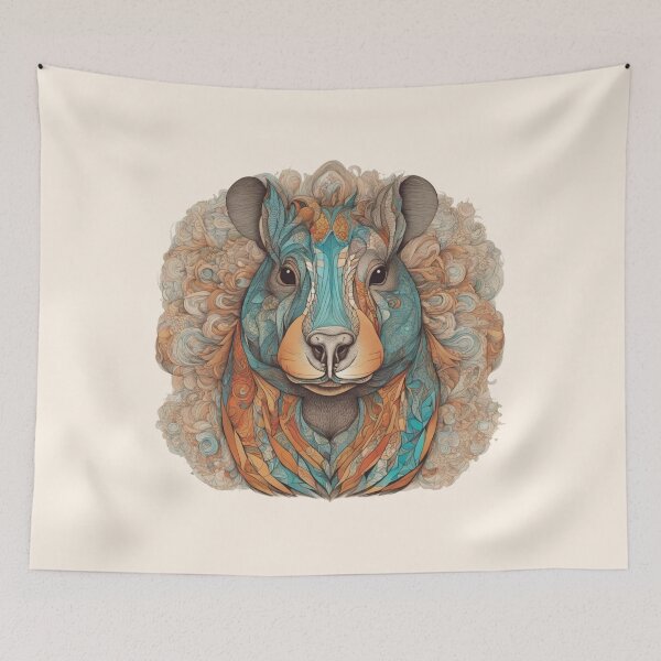 Item preview, Capybara in Zentangle Art  designed and sold by JosAwestuff.