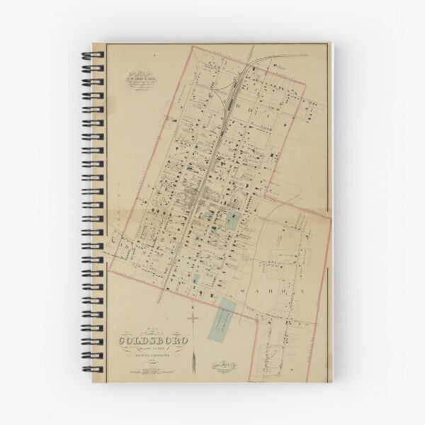 Item preview, Vintage Map of Goldsboro NC (1881) designed and sold by BravuraMedia.