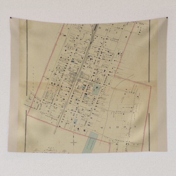 Item preview, Vintage Map of Goldsboro NC (1881) designed and sold by BravuraMedia.
