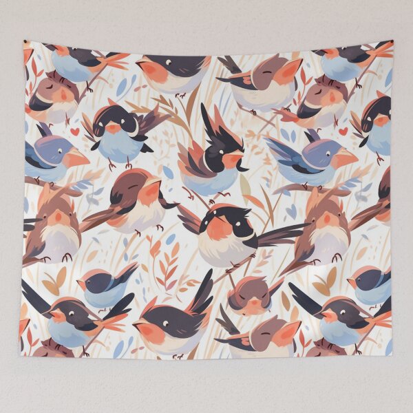 Item preview, Playful Nature Art: Cartoon Fairy Wren Wonder designed and sold by pavenavach.