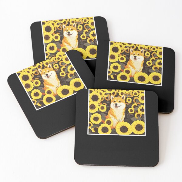 Item preview, Shiba inu dog surrounded by Sunflowers, Dog Lover designed and sold by Logiamerch.