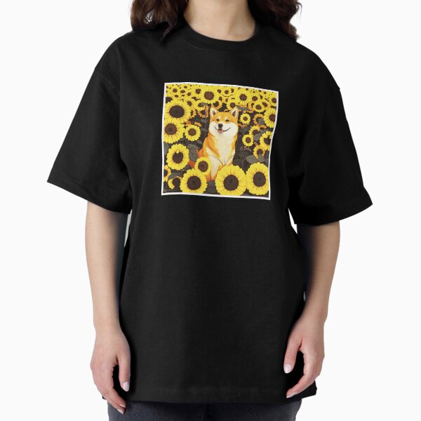 Item preview, Shiba inu dog surrounded by Sunflowers, Dog Lover designed and sold by dukito.