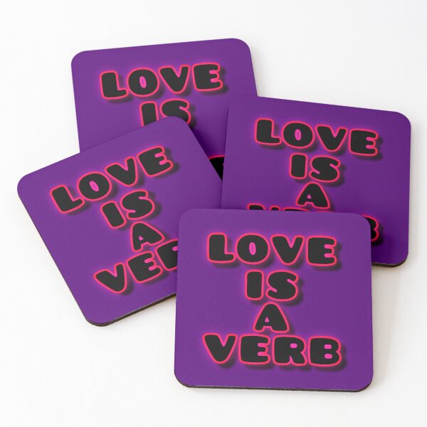 Item preview, Love is a verb (Black and pink text; plain background) designed and sold by NyxSunflower.
