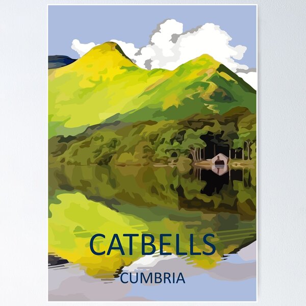 Item preview, Catbells Lake District Cumbria Travel Poster designed and sold by PosterPete.