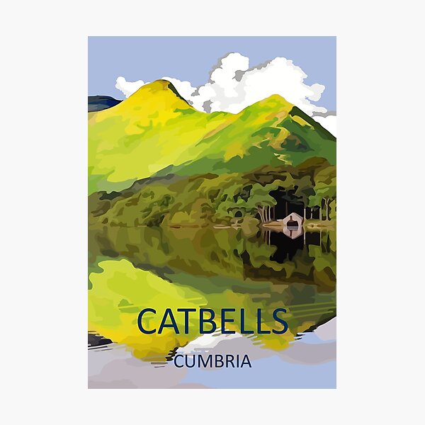 Item preview, Catbells Lake District Cumbria Travel Poster designed and sold by PosterPete.