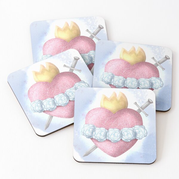Item preview, Immaculate Heart of Mary - Watercolor Background designed and sold by RosariumBeads.