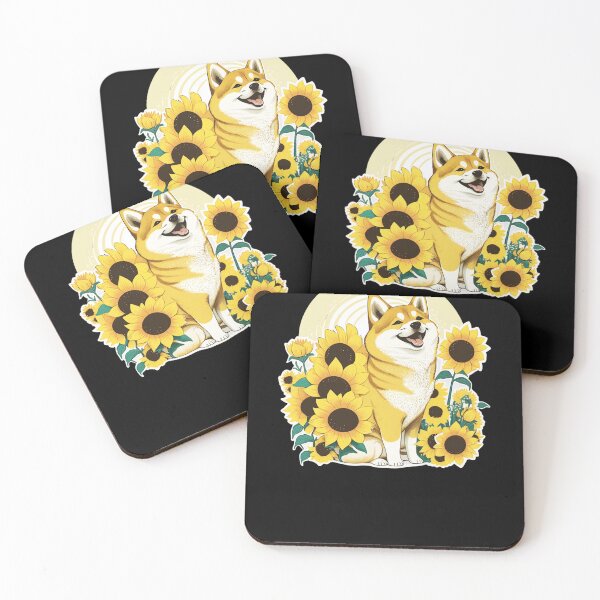 Item preview, Shiba inu dog surrounded by Sunflowers, Dog Lover designed and sold by Logiamerch.