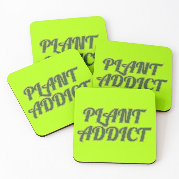 Item preview, Plant Addict (green text, black background) designed and sold by NyxSunflower.